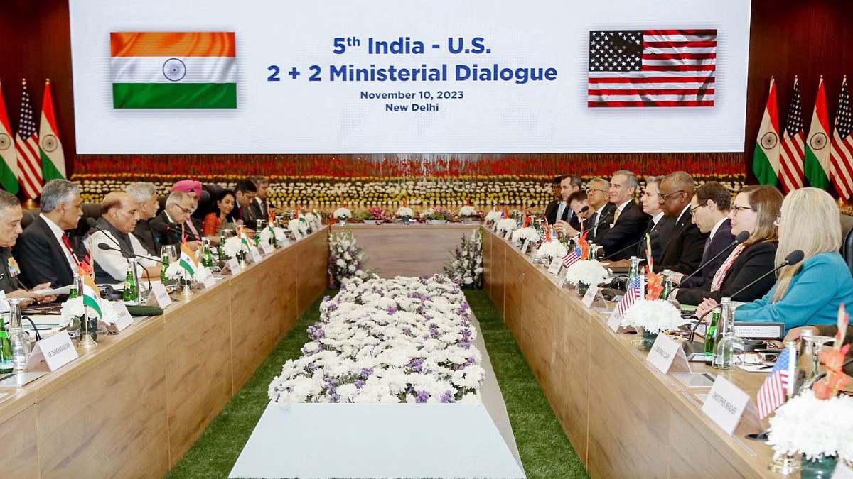 At 2+2 dialogue with US and India